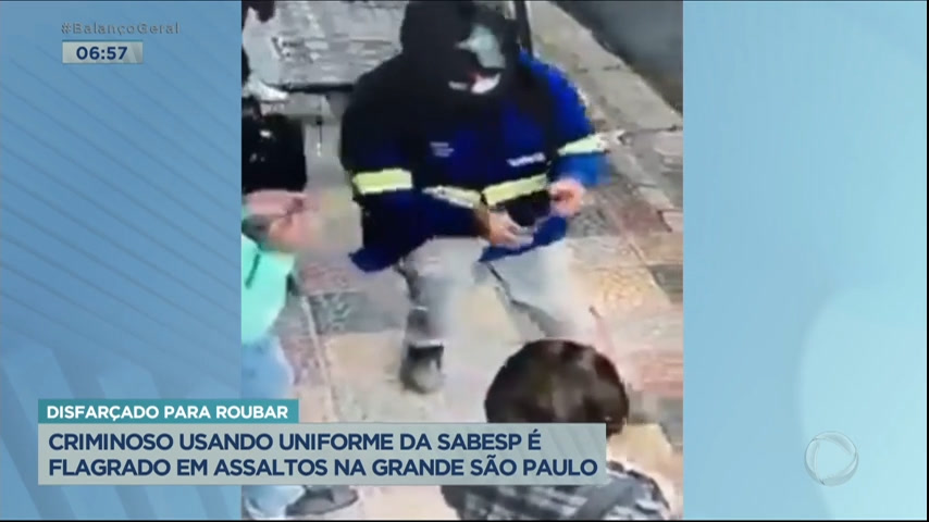Vídeo: Bandido usa uniforme falso de empresa pública para cometer assaltos em SP