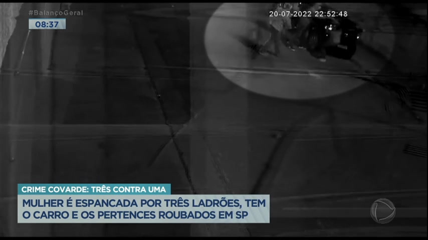 Vídeo: Trio espanca mulher e rouba carro e pertences dela em Guarulhos