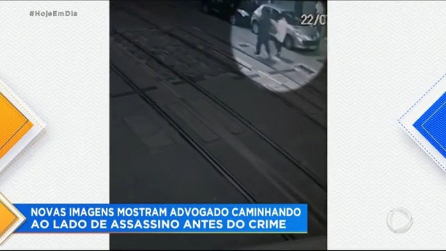 Vídeo: Imagens mostram advogado caminhando ao lado do assassino no RJ