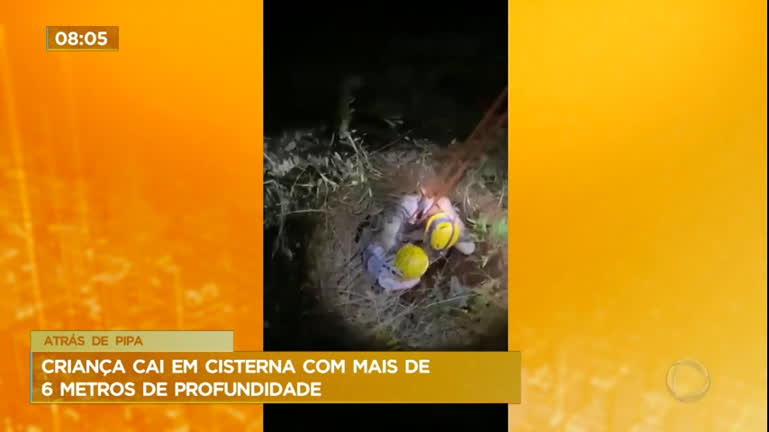 Vídeo: Criança cai em cisterna com mais de 6 metros de profundidade