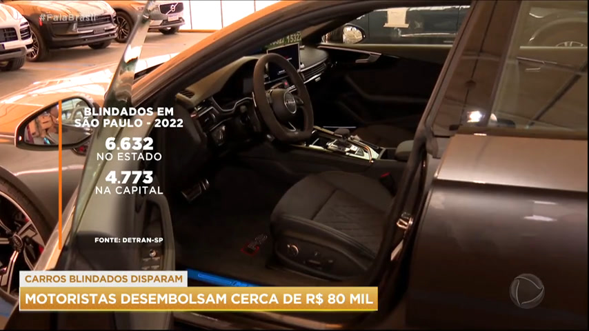 Vídeo: Em busca de segurança, motoristas desembolsam cerca de R$ 80 mil para blindar veículos