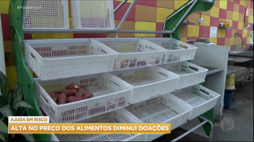 Vídeo: Alta no preço dos alimentos faz cair doações e afeta quem depende de ajuda para sobreviver