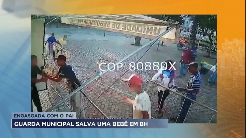 Vídeo: Guarda salva a vida de bebê desacordada no Centro de BH