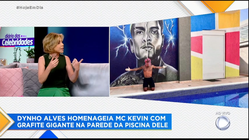 Vídeo: Dynho Alves homenageia MC Kevin com grafite gigante em parede