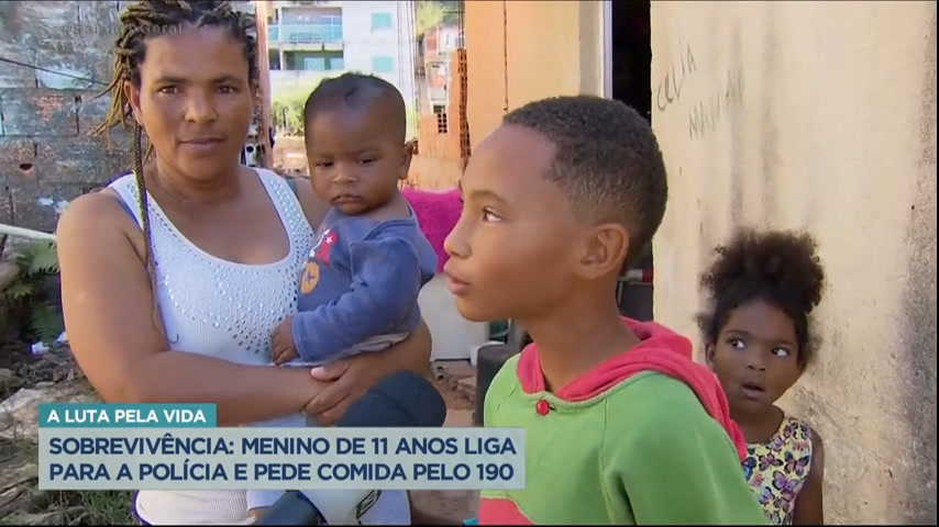 Vídeo: Menino de 11 anos liga para polícia e pede comida em Minas Gerais