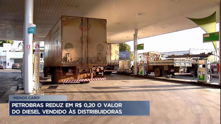 Vídeo: Petrobras reduz em R$ 0,20 valor do diesel vendido às distribuidoras