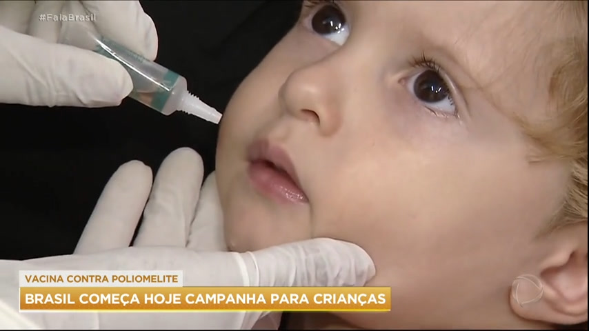 Vídeo: Campanha de vacinação contra poliomielite começa nesta segunda-feira (8)