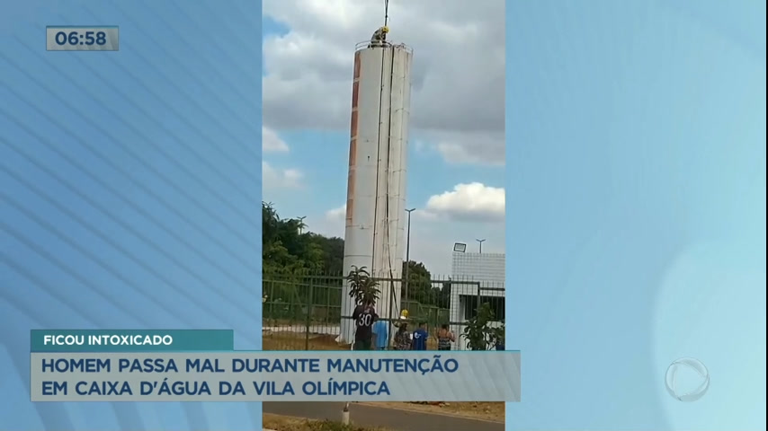  Homem passa mal durante manutenção em caixa d´água e precisa ser resgatado