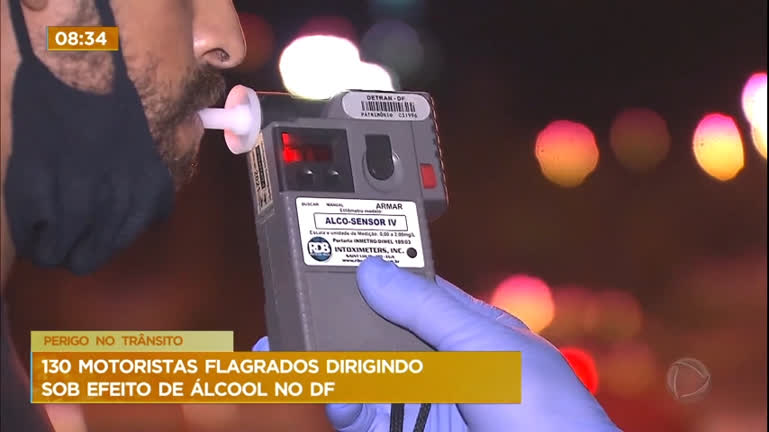 Vídeo: 130 motoristas são flagrados dirigindo sob efeito de álcool no DF no final de semana