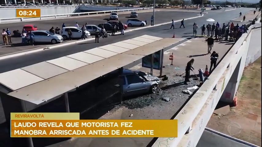 Vídeo: Laudo revela que motorista fez manobra arriscada antes de acidente na Rodoviária do Plano Piloto