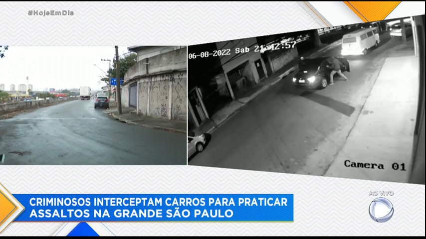 Bandidos interceptam carros para praticar assaltos na Grande São Paulo