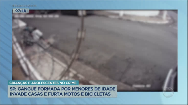 Vídeo: Gangue formada por menores invade condomínios para roubar bicicletas na Grande SP