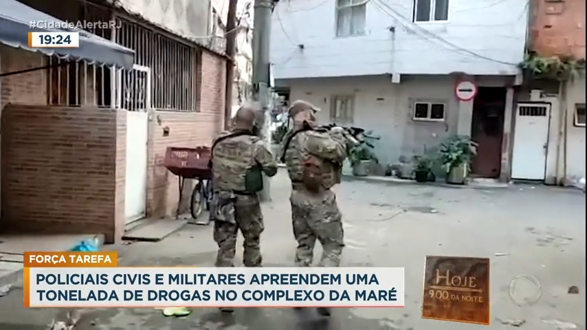 Vídeo: Polícia apreende uma tonelada de drogas no Complexo da Maré