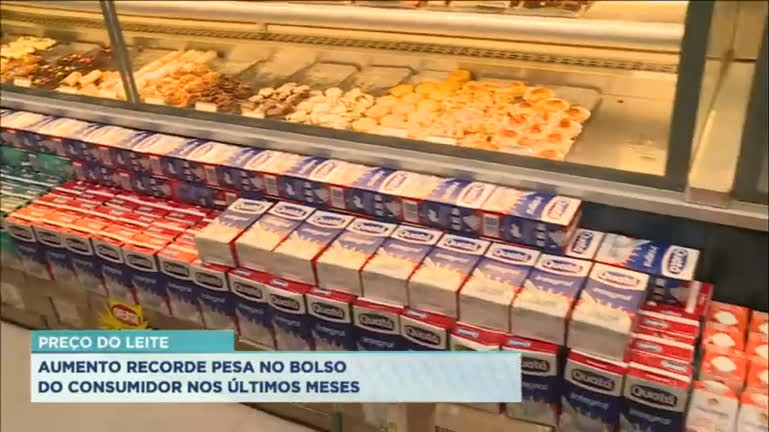 Vídeo: Preço do leite pesa no bolso do consumidor