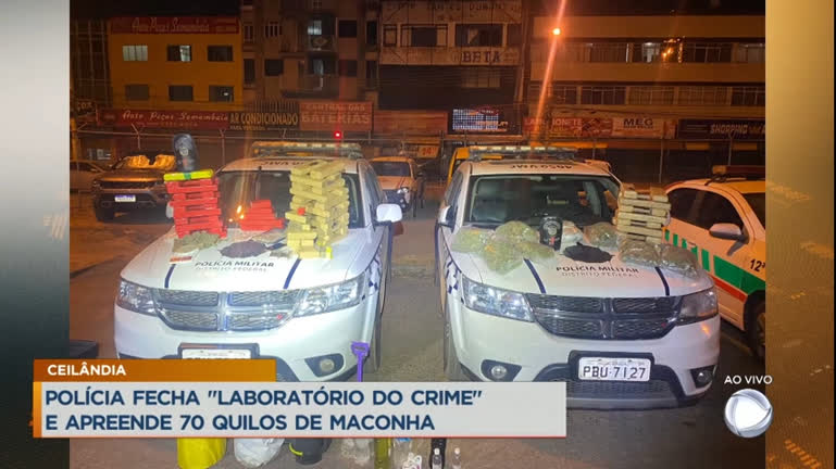 Vídeo: Polícia fecha laboratório de drogas e apreende 70 kg de maconha