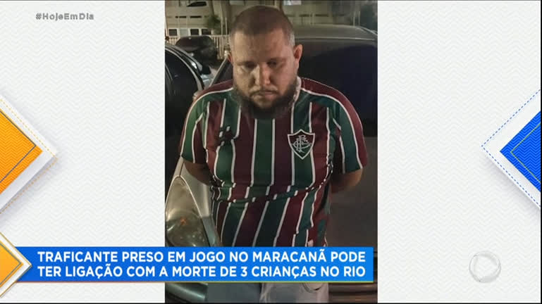 Vídeo: Traficante preso em jogo no Maracanã pode ter ligação com a morte de 3 crianças no RJ
