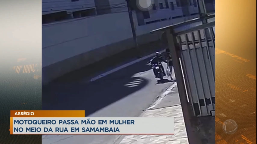 Vídeo: Motoqueiro passa mão em mulher no meio da rua em Samambaia