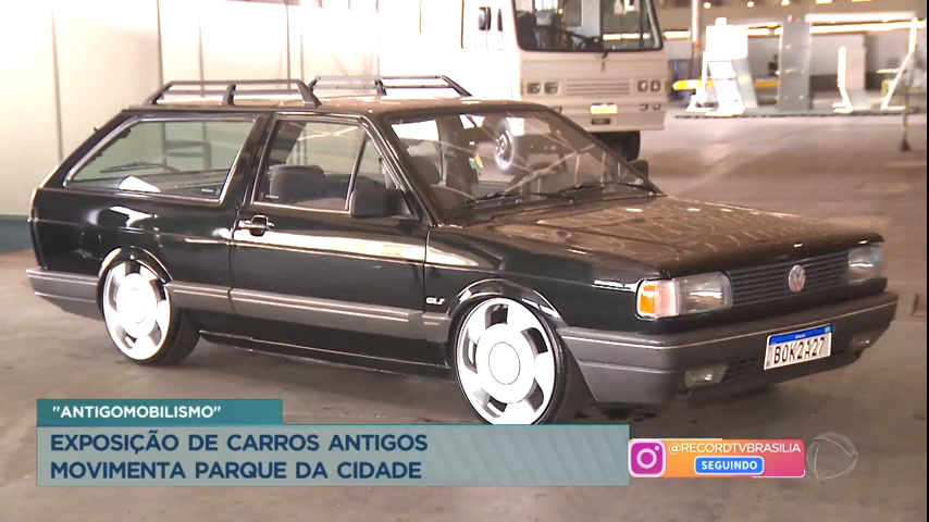 Vídeo: Exposição de carros antigos movimenta Parque da Cidade até o dia 28 de agosto