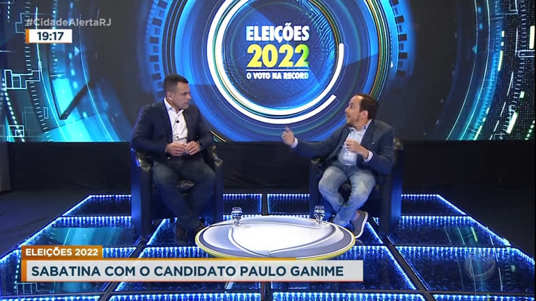 Vídeo: Candidato ao governo do Rio, Paulo Ganime participa de sabatina na Record TV Rio