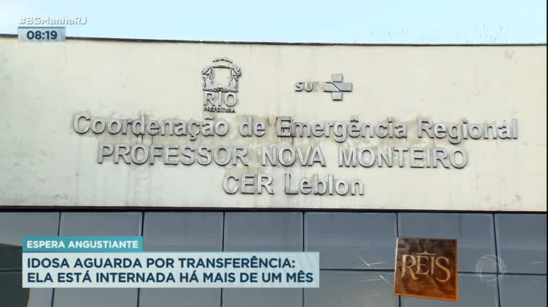 Vídeo: Idosa aguarda por transferência em hospital público da zona sul do Rio