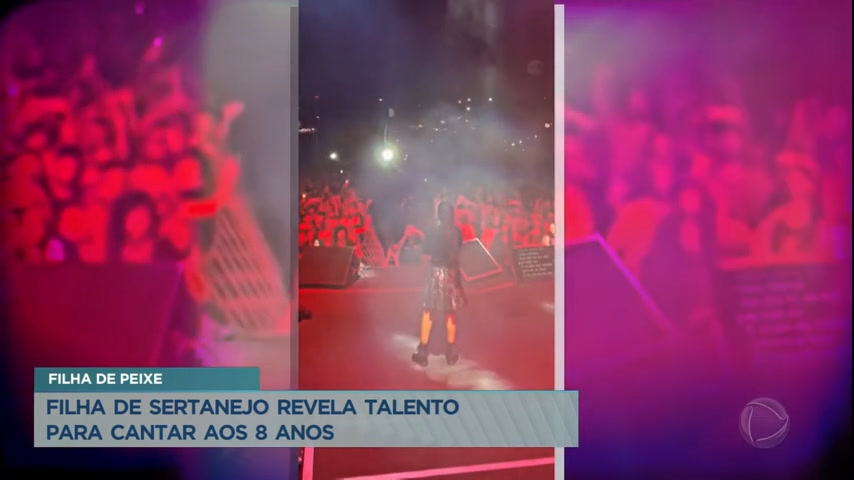 Vídeo: Fabiano Menotti se emociona ao ver filha cantar em show