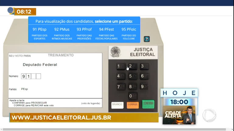 Vídeo: Justiça Eleitoral libera site com simulação de urna eletrônica