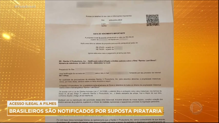 Vídeo: Brasileiros são notificados por suposta pirataria de filmes