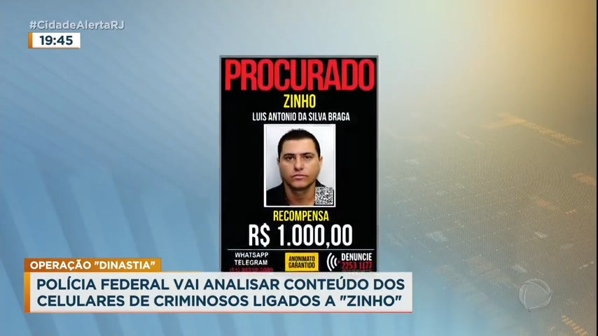 Vídeo: Polícia Federal analisa conteúdo de celulares de criminosos ligado a Luís Antônio Braga, o Zinho