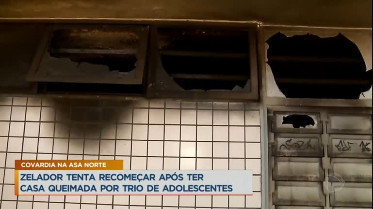 Vídeo: Adolescentes são suspeitos de colocarem fogo em casa de zelador no DF