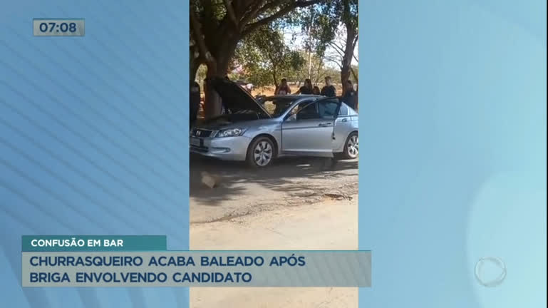 Vídeo: Churrasqueiro é baleado após briga envolvendo candidato a deputado distrital