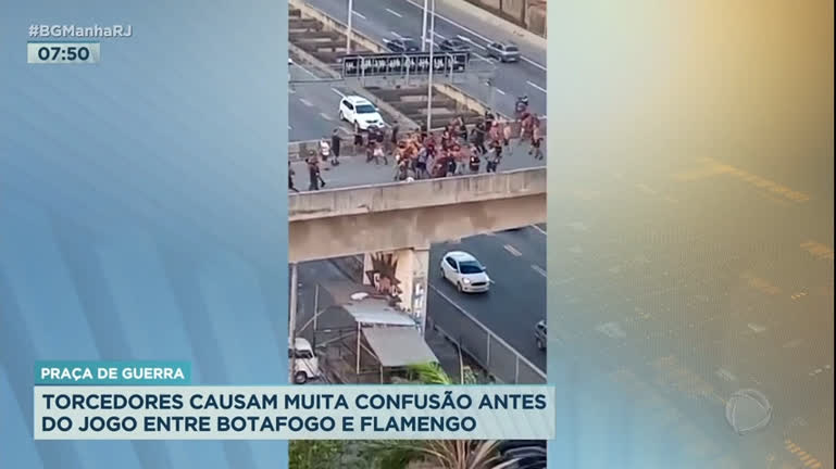 Vídeo: Briga entre torcedores de Botafogo e Flamengo causa transtornos antes do jogo no Nilton Santos