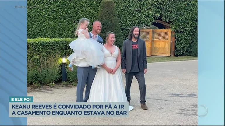 Vídeo: Keanu Reeves vai à casamento de fã na Inglaterra