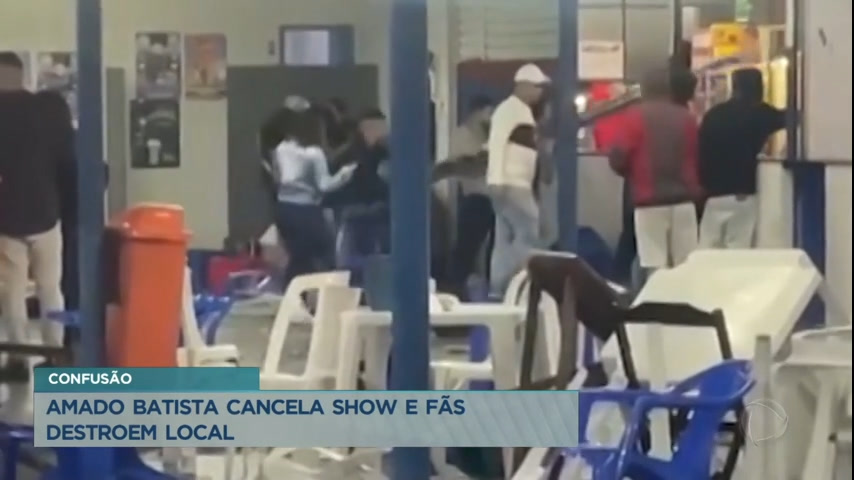 Vídeo: Fãs quebram clube após Amado Batista desmarcar show