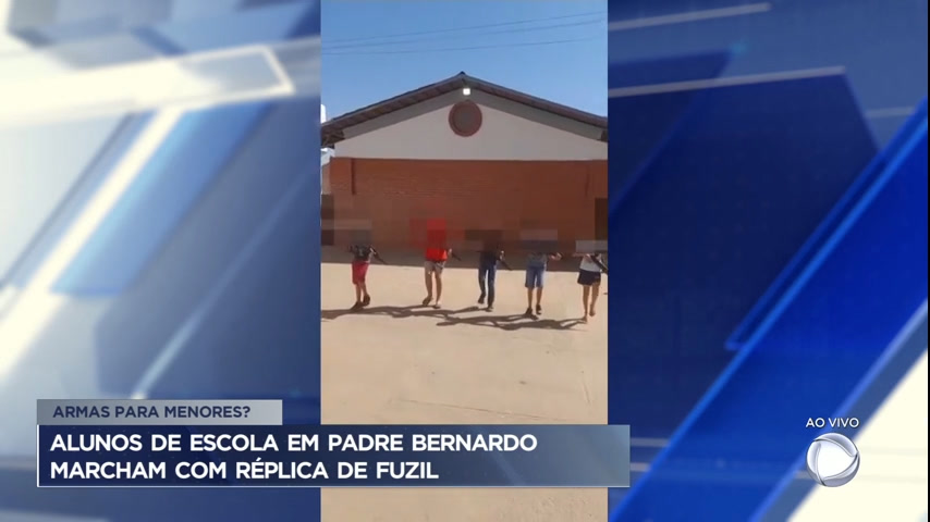 Vídeo: Alunos de escola pública são filmados com réplicas de fuzis em Goiás