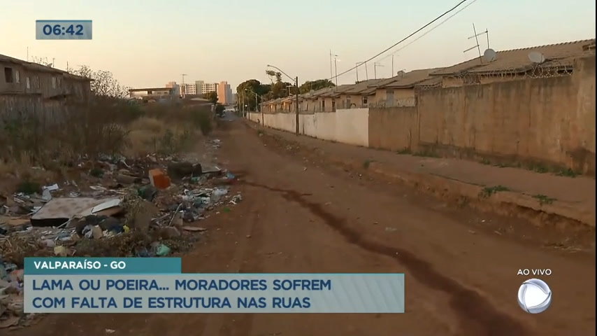 Vídeo: Moradores de Valparaíso (GO) reclamam de falta de infraestrutura