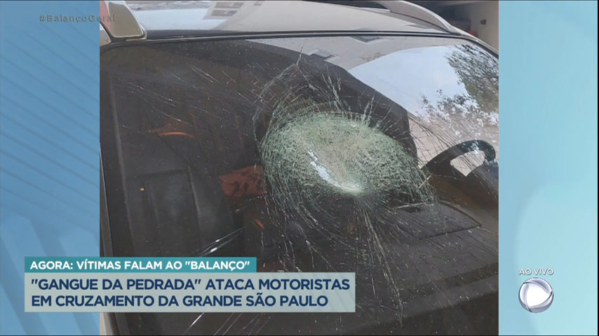Vídeo: "Gangue da pedrada" joga pedras em carros em Santo André (SP)