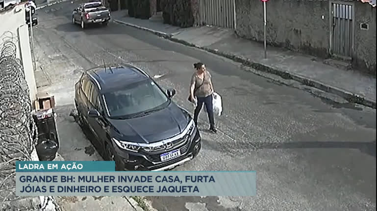Vídeo: Mulher deixa prejuízo de R$ 10 mil ao furtar casa na Grande BH
