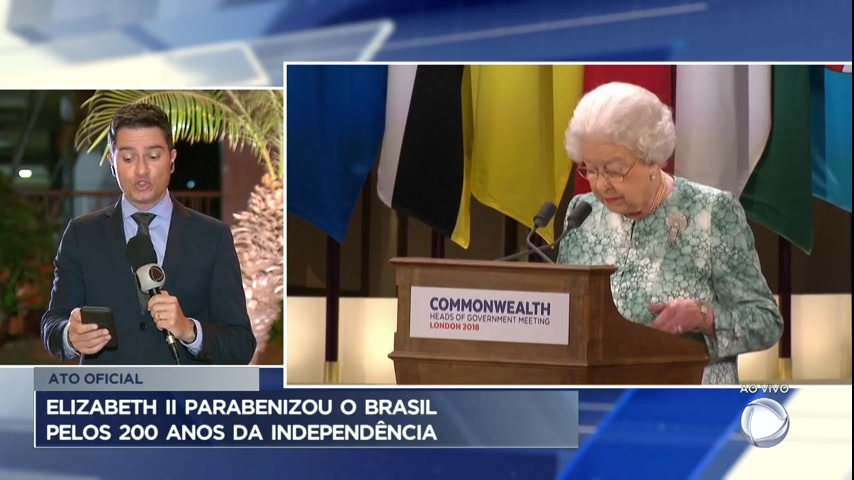 Vídeo: Elizabeth II parabenizou Brasil pelos 200 anos da independência