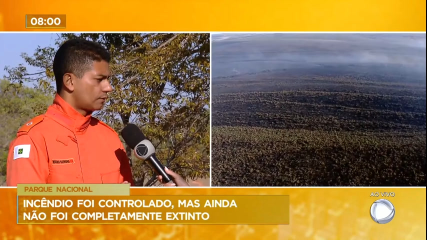 Vídeo: Incêndio no Parque Nacional é controlado, mas não foi extinto