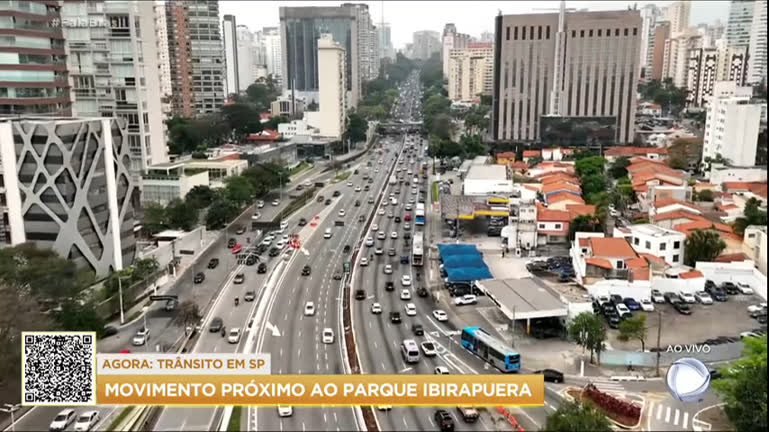 Vídeo: Drone do Fala Brasil mostra movimento próximo ao parque Ibirapuera