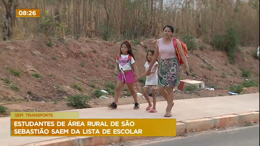 Vídeo: Estudantes de área rural de São Sebastião (DF) estão sem transporte escolar