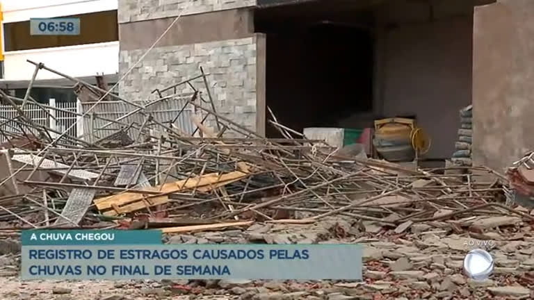 Vídeo: Chuvas do final de semana causam estragos no Guará (DF)