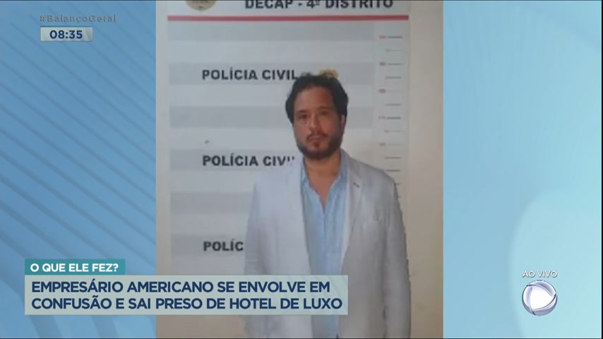 Vídeo: Empresário americano é preso por praticar importunação sexual em hotel de SP
