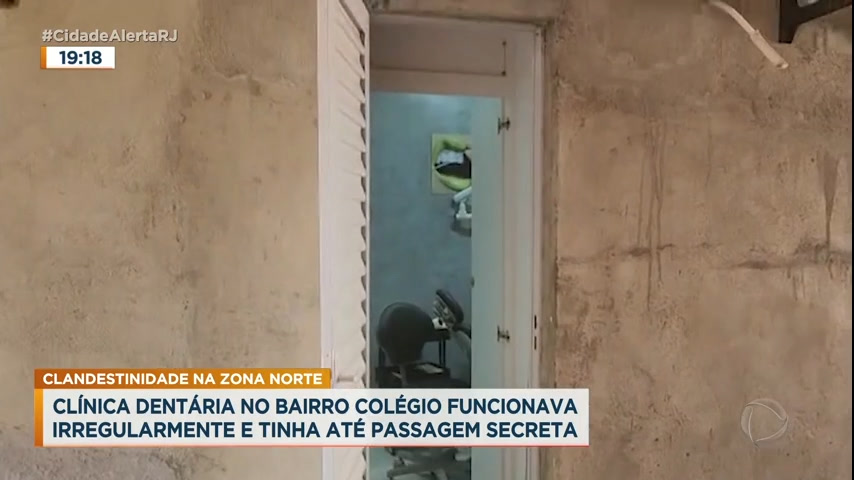 Vídeo: Clínica odontológica com passagem secreta é descoberta na zona norte do Rio