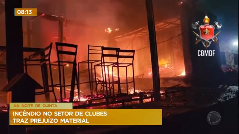 Vídeo: Incêndio no Setor de Clubes Sul mobiliza corpo de bombeiros