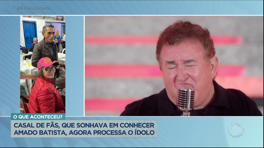 Vídeo: Casal de fãs, que sonhava em conhecer Amado Batista, agora processa o cantor