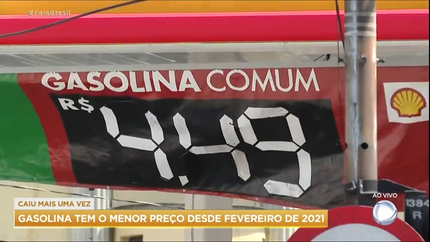 Vídeo: Gasolina cai pela 13ª vez e tem menor preço desde fevereiro de 2021