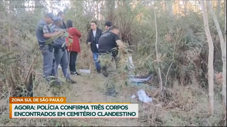 Vídeo: Polícia encontra três corpos em cemitério clandestino na zona sul de São Paulo