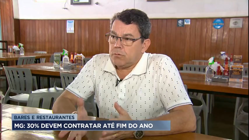 Vídeo: Bares e restaurantes em Minas Gerais contratam mais neste ano