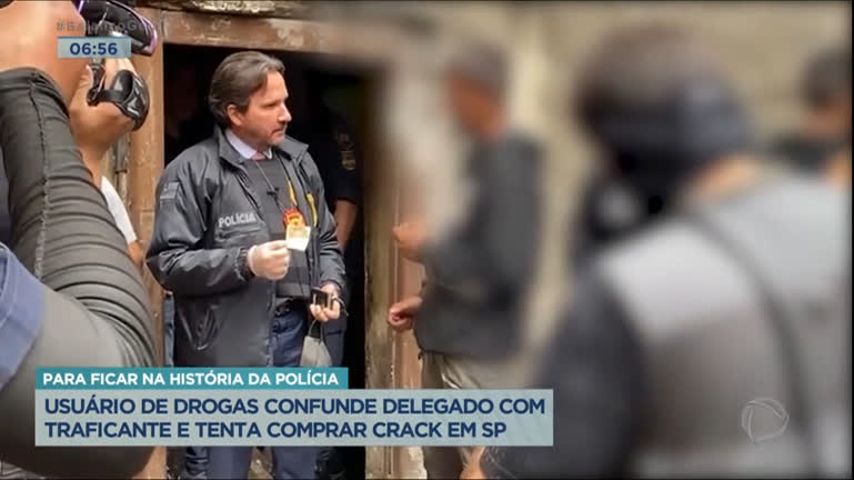 Vídeo: Usuário confunde delegado com traficante e tenta comprar drogas em SP